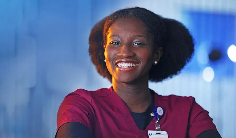 Abigail represents UMass Memorial Medical Center's New Graduate Nursing Program.